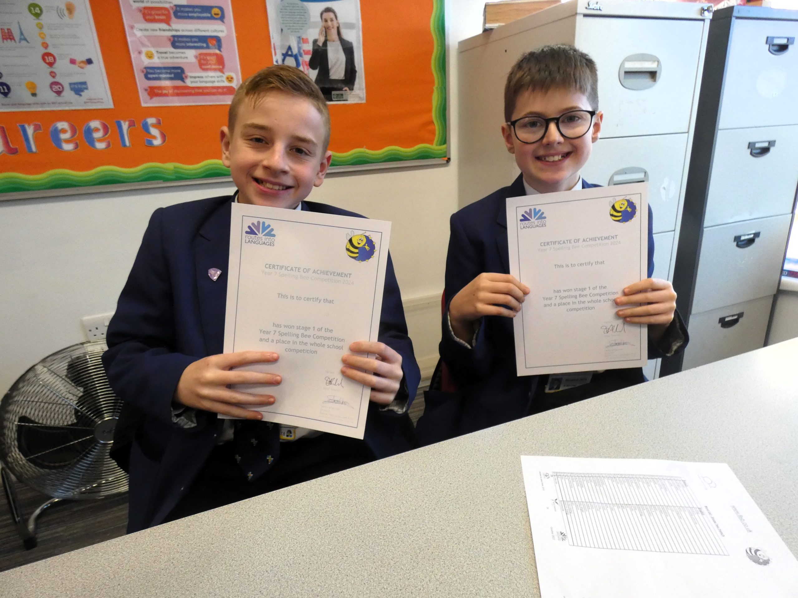 Year 7 French Spelling Bee success Ripley St Thomas